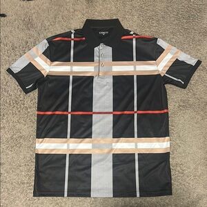 Coach Men's Black and Tan Polo Shirt